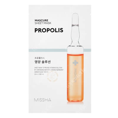 Missha Mascure Nutrition Solution Sheet Mask Propolis Uelastyczniająca maseczka w płachcie 28 ml