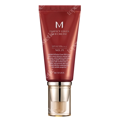 Missha Perfect Cover BB Cream SPF42/PA+++ No 21 Krem BB chroniący przed promieniami UV (kolor Light Beige) 50 ml