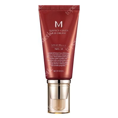 Missha Perfect Cover BB Cream SPF42/PA+++ No 31 Krem BB chroniący przed promieniami UV (kolor Golden Beige) 50 ml