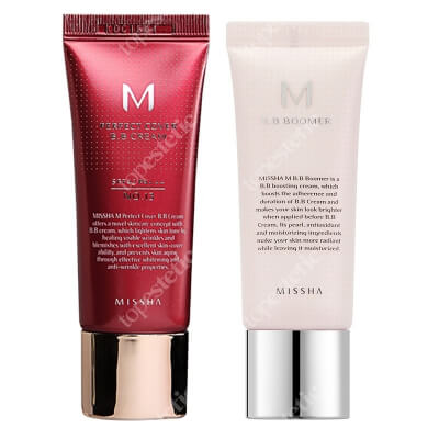 Missha Perfect Cover Mini Size ZESTAW Baza 20 ml + Krem BB (No.13 kolor Bright Beige) 20 ml