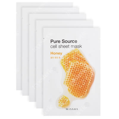 Missha Pure Source Cell Sheet Mask Maseczka bawełniana wzbogacona ekstraktem z miodu 5 szt