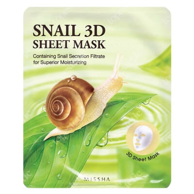 Missha Snail 3D Sheet Mask Nawilżająco-odżywcza maseczka w płachcie 23 g