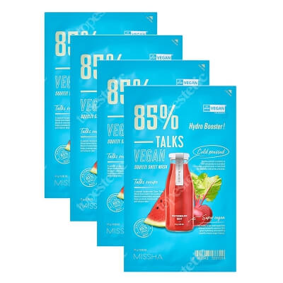 Missha Squeeze Sheet Mask Hydro Booster x 4 ZESTAW Nawadniająca maseczka w płachcie 27 g x 4