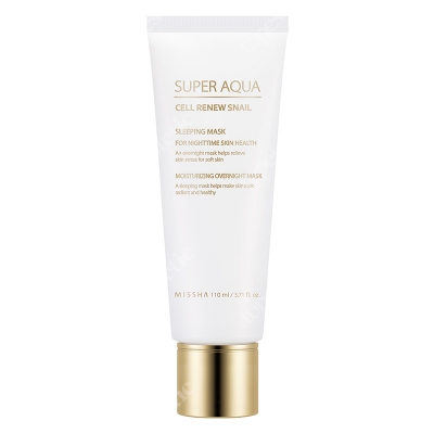 Missha Super Aqua Cell Renew Snail Sleeping Mask Maska nawilżająca na noc 110 ml