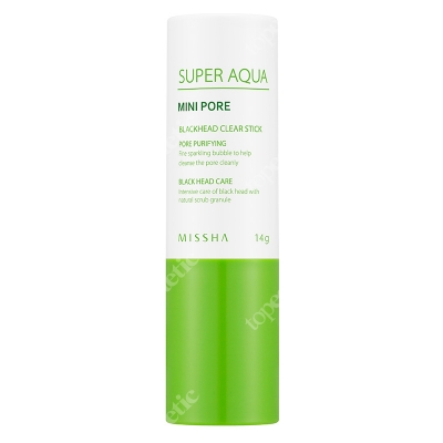 Missha Super Aqua Mini Pore Black Head Clear Stick Peelingujący sztyft usuwający zaskórniki 14 g