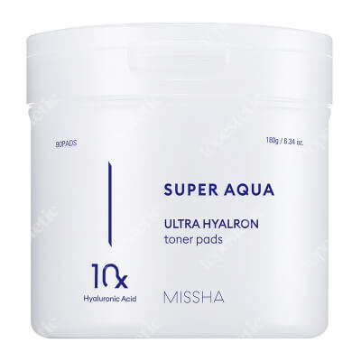 Missha Super Aqua Ultra Hyalron Toner Pads Tonizujące nawilżające płatki 90 szt