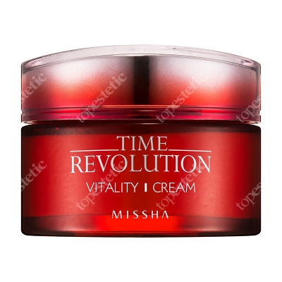 Missha Time Revolution Vitality Cream Krem przeciwzmarszczkowy, nawilża oraz wygładza przesuszoną skórę 50 ml