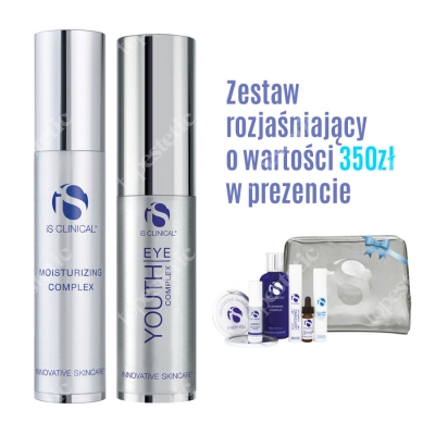 iS Clinical Moisturizing Complex + Youth Eye Complex Krem nawilżający, Krem pod oczy + zestaw PROMIENNA SKÓRA i Voucher 10% RABATU 50ml, 15ml