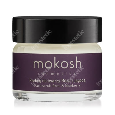 Mokosh Active Face Scrub Rose & Blueberry MINI Aktywny peeling do twarzy - Róża z jagodą 15 ml