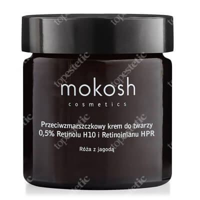 Mokosh Anti Aging Face Cream Rose with Berry Przeciwzmarszczkowy krem do twarzy 0,5% Retinolu H10 i Retinoinianu HPR - Róża z jagodą 60 ml