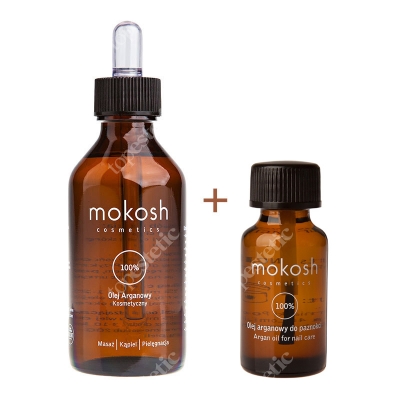 Mokosh Argan Oil + Argan Oil Nails ZESTAW Olej arganowy kosmetyczny 100 ml + Olej arganowy do paznokci 12 ml