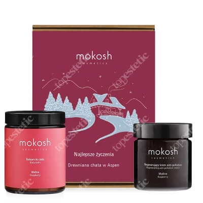 Mokosh Aspen ZESTAW Regenerujący krem do twarzy - malina 60 ml + Balsam do ciała malina 180 ml