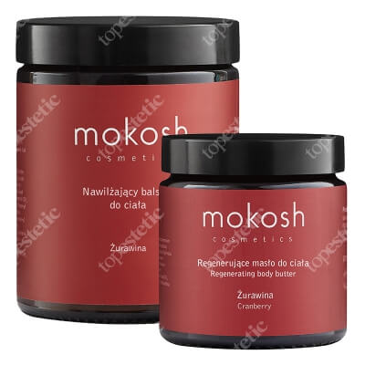 Mokosh Body Butter + Body Balm Cranberry ZESTAW Masło do ciała 120 ml + Balsam do ciała - Żurawina 180 ml