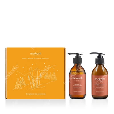 Mokosh Energetyczna Moc Pomarańczy ZESTAW Nawilżający żel do ciała i dłoni pomarańcza z cynamonem 200 ml + Nawilżająco - rozświetlający lotion do ciała 200 ml