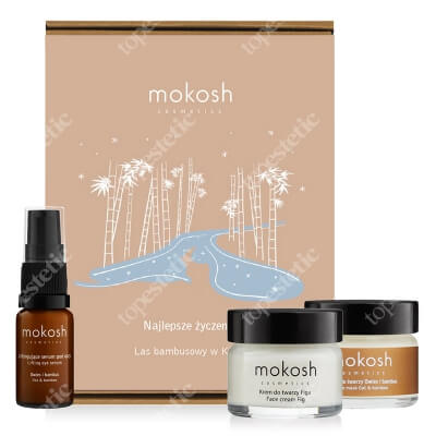 Mokosh Las Bambusowy w Kioto ZESTAW Liftingujące serum pod oczy 12 ml + Liftingująca maska do twarzy 15 ml + Wygładzający krem do twarzy 15 ml