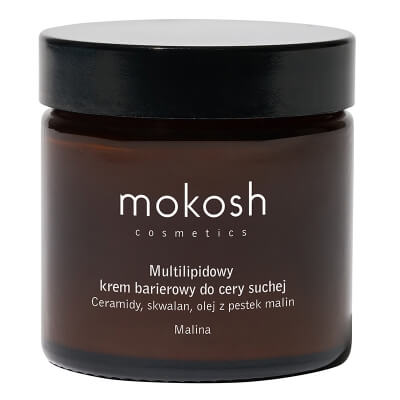 Mokosh Multilipidowy Krem Barierowy do Cery Suchej Malina Ceramidy, skwalan, olej z pestek malin 60 ml