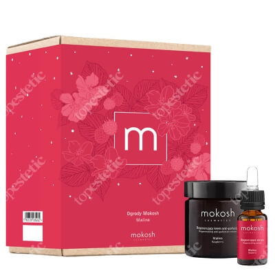 Mokosh Ogrody Mokosh - Malina ZESTAW Regenerujący krem do twarzy - Malina 60 ml + Regenerujące serum do twarzy