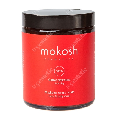 Mokosh Red Clay Face & Body Mask Glinka czerwona, maska na twarz i ciało 180 ml