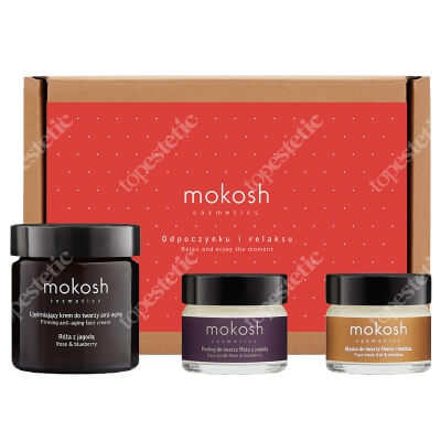 Mokosh Różana Młodość ZESTAW Ujędrniający krem do twarzy róża z jagodą 60 ml + Aktywny peeling do twarzy róża z jagodą 15 ml + Liftingująca maska 15 ml