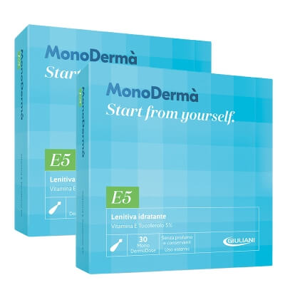 MonoDerma E5 Duo Pack ZESTAW Zawiera czystą witaminę E (tokoferol) w stężeniu 5% 30 x 0,5 ml x 2