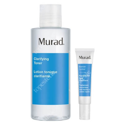 Murad Blemish Control ZESTAW Oczyszczający tonik 180 ml + Punktowy żel na wypryski 15 ml