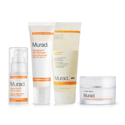 Murad Environmental Shield Zestaw pielęgnacyjny na dzień z witaminą C 200 ml, 30 ml, 50 ml, 15 ml