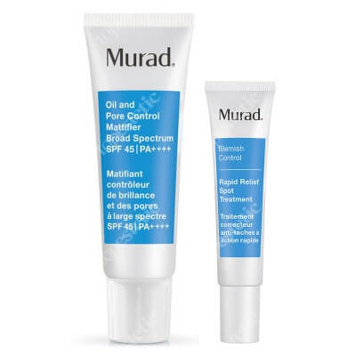 Murad Rapid Relief And Matt ZESTAW Punktowy żel na wypryski 15 ml + Krem matujący 50 ml