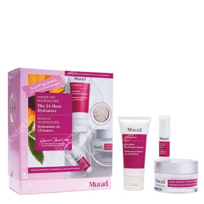 Murad The 24-Hour Hydrators ZESTAW Złuszczający żel do twarzy 60 ml + Serum do twarzy i pod oczy 5 ml + Krem nawilżający 50 ml