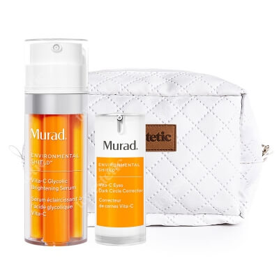 Murad Vita - C Set ZESTAW Serum do twarzy 30 ml + Serum pod oczy 15 ml + Kosmetyczka 1 szt