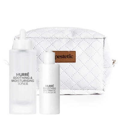 Murre Cleansing and Smoothing Set ZESTAW Kojąco-nawilżający tonik 100 ml + Wygładzający peeling enzymatyczny 60 g + Kosmetyczka 1 szt