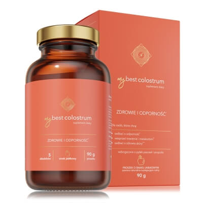 MyBestPharm MyBestColostrum Wsparcie odporności w proszku - jabłko 90 g