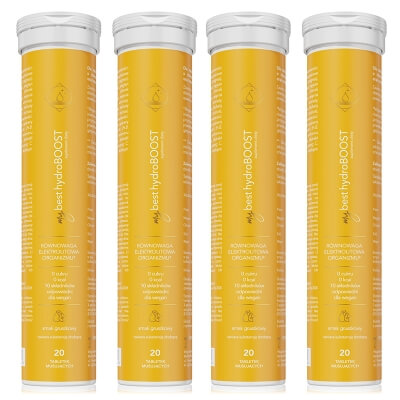 MyBestPharm MyBestHydroBOOST x 4 ZESTAW Wysoki poziom energii i nawodnienia - gruszka 1 szt x 4
