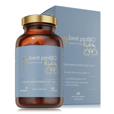 MyBestPharm MyBestProBio KIDS Wsparcie mikroflory i odporności dzieci w pastylkach 60 szt