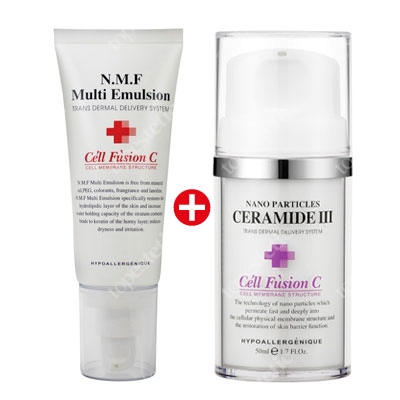 Cell Fusion C N.M.F Multi Emulsion + Ceramide III Nano Cream ZESTAW Krem na dzień + Krem skóra sucha i wrażliwa 50 ml, 50 ml