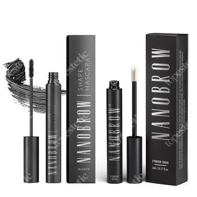 Nanobrow Nanobrow + Shape Mascara ZESTAW Odżywka do brwi 5 ml + Maskara do brwi stylizuje, układa, dodaje koloru 7 ml (kolor black)