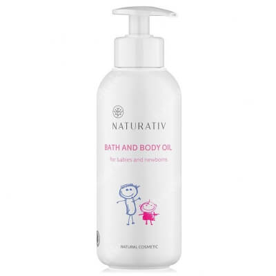 Naturativ Bath and Body Oil for Babies and Newborns Oliwka do masażu i kąpieli dla dzieci i noworodków 250 ml