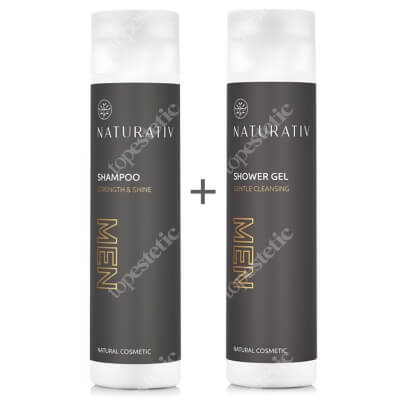 Naturativ Hair Shampoo + Shower Gel ZESTAW Szampon 250 ml + Żel pod prysznic 280 ml