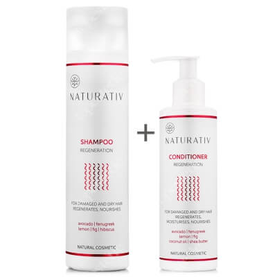 Naturativ Regeneration Hair Set ZESTAW Szampon - regeneracja 250 ml + Odżywka - regeneracja 200 ml