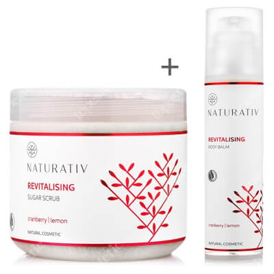 Naturativ Revitalising Body Set ZESTAW Rewitalizujący Scrub Cukrowy 500 ml + Rewitalizujący Balsam do Ciała 200 ml