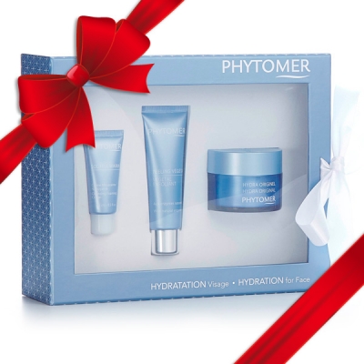 Phytomer Nawilżający zestaw do twarzy Phytomer Dotleniający krem do mycia twarzy, Peeling, Krem ultra-nawilżajacy 15 ml , 50 ml, 50 ml