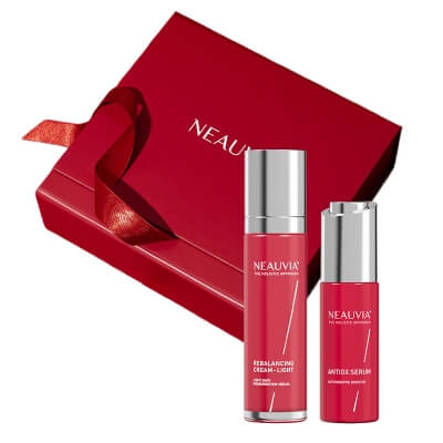 Neauvia Odbudowa i Nawilżenie ZESTAW Rozświetlające i antyoksydacyjne serum z witaminą C 30 ml + Krem naprawczy 50 ml