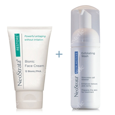 NeoStrata Bionic Face Cream + Skin Active Exfoliating Wash ZESTAW Krem do twarzy 40 g + Złuszczająca pianka do mycia twarzy 125 ml