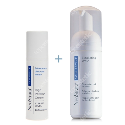 NeoStrata High Potency Cream + Skin Active Exfoliating Wash ZESTAW Intensywny krem przeciwzmarszczkowy do skóry dojrzałej i suchej 30 g + Złuszczająca pianka do mycia twarzy 125 ml