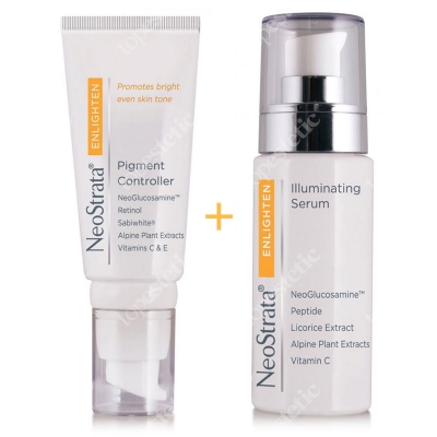 NeoStrata Illuminating Serum + Pigment Controler ZESTAW Serum rozjaśniające przebarwienia 30 ml + Krem intensywnie depigmentujący 30 ml