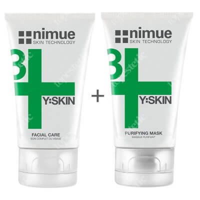 Nimue Clearing Moisturiser + Purifying Youth Mask ZESTAW Krem dla cery problematycznej 60 ml + Maska dla cery problematycznej 60 ml