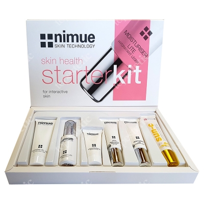 Nimue Interactive Skin Starter Kit ZESTAW Żel 30 ml + Tonik 30 ml + Enzym 15 ml + Krem 15 ml + Krem 15 ml + Krem 20 ml