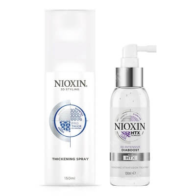 Nioxin Diaboost + Thickening Spray ZESTAW Kuracja zagęszczająca 100 ml + Spray pogrubiający 150 ml