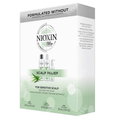 Nioxin Scalp Relief Set ZESTAW Szampon 200 ml + Odżywka 200 ml + Serum 100 ml