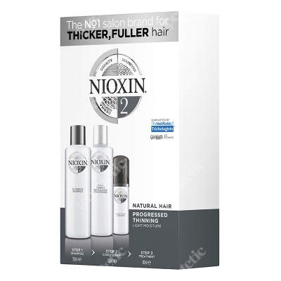 Nioxin System 2 ZESTAW pielęgnacyjny przeciw wypadaniu (włosy naturalne, cienkie, widocznie przerzedzone) 150 ml, 150 ml, 40 ml