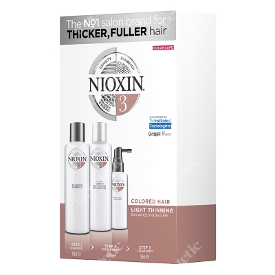 Nioxin System 3 ZESTAW pielęgnacyjny przeciw wypadaniu (włosy farbowane, cienkie, lekko przerzedzone) 150, 150, 50 ml